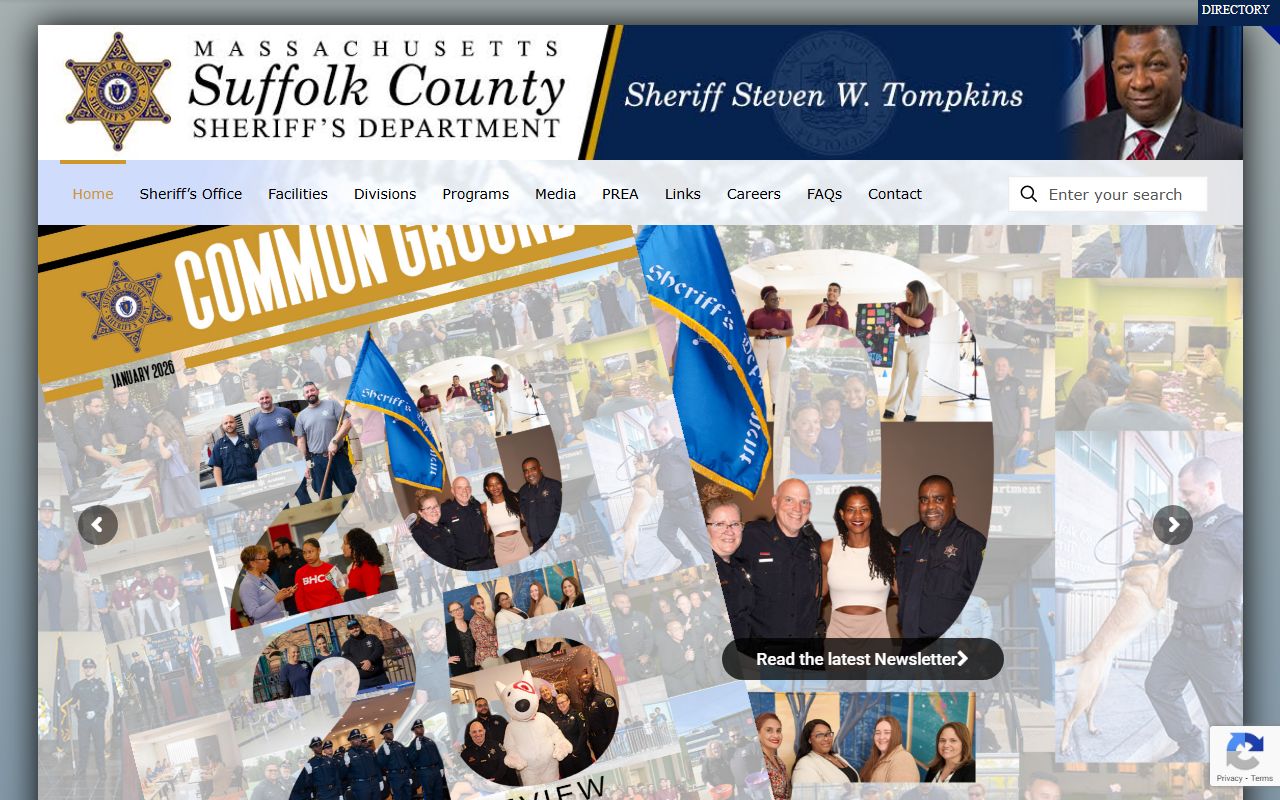 Suffolk County Sheriff's Department website for busted mugshots
