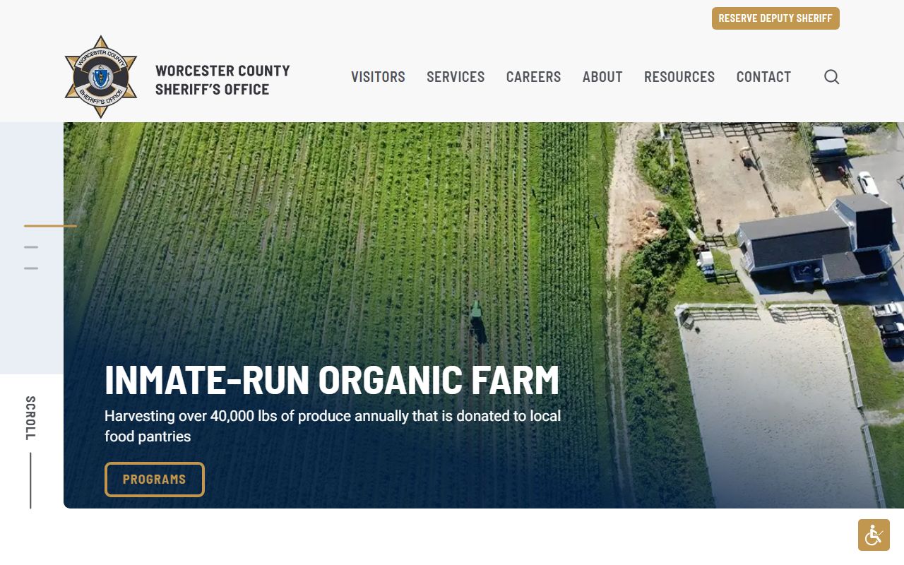 Worcester County Sheriff's Office website for busted mugshots